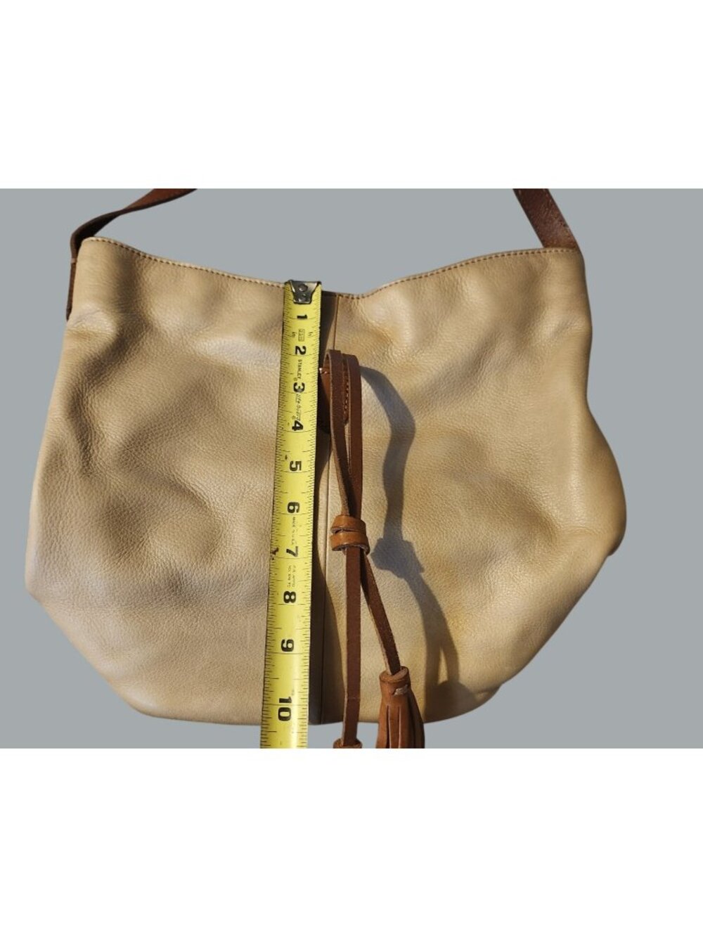 J. Jill Leather Crossbody Hobo Bucket Bag Boho Hippie Purse - Picture 14 of 15